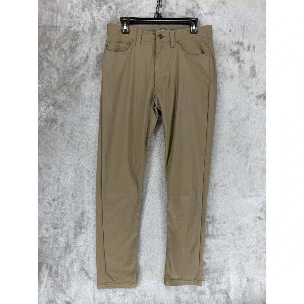 Prana Brion Pant II Slim Fit Mud Brown ReZion Performance Pants 32x32 1965551